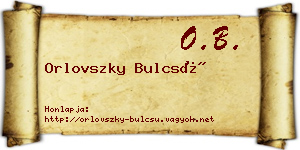 Orlovszky Bulcsú névjegykártya